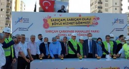 Adana Büyükşehir Belediyesi, Sarıçam Çarkıpare Mahallesi’nde park ve Ertuğrulgazi Mahallesi Akkuyu TOKİ’ye çocuk kreşi için düğmeye bastı.