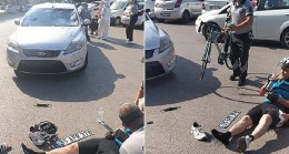 Kaza yapan bisikletliye ilk müdahale Kocaeli Büyükşehir personelinden