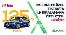 MultiNet’liler TikTak’tan ilk araba kiralamalarında 125 TL değerinde puan kazanıyor!