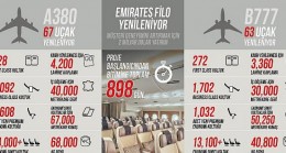 Emirates, yolcu deneyimini daha üst seviyelere taşıma amaçlı milyarlarca dolarlık yatırımın bir parçası olarak şimdiye kadar ki en büyük filo yenileme projesini hayata geçiriyor