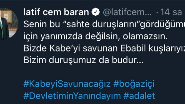 Avukat Latif Cem Baran: İsmim Ali Babacanla Anılmasın