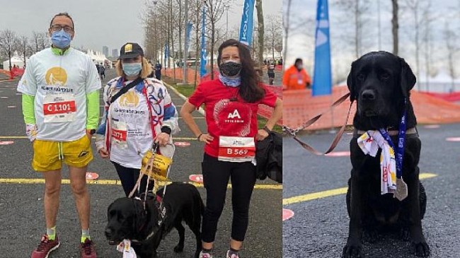 N Kolay Yarı Maratonu’nda Rehber Köpekler için Koştular