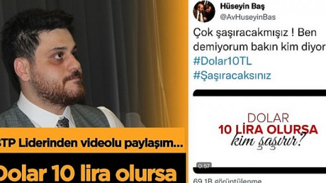 BTP’den Erdoğan’a “Dolar 10 lira olsa kim şaşırır