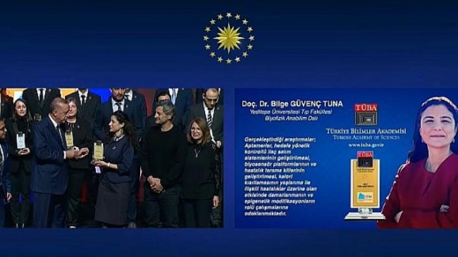 Doç. Dr. Bilge Güvenç Tuna’ya TÜBA-GEBİP Ödülü