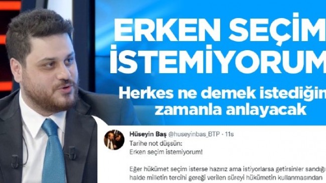 Erken seçim istemiyorum !