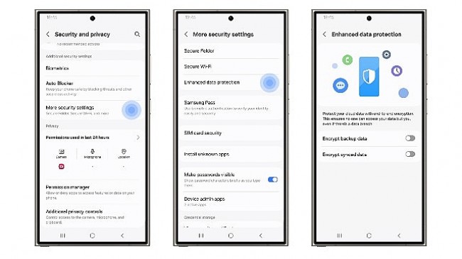 Private Sharing ve Gelişmiş Veri Koruması Samsung Galaxy cihazlarda kişisel bilgi güvenliği için gelişmiş yöntemler sunuyor