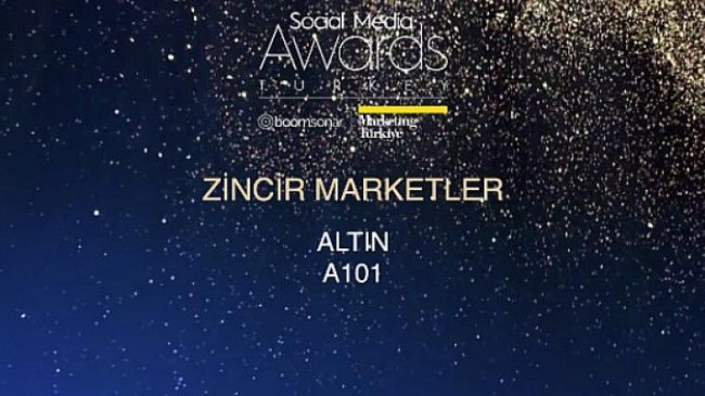 A101 Zincir Marketler kategorisinde   bu yıl da Altın Ödül’ün sahibi oldu.