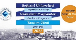 Boğaziçi Üniversitesi Lisansüstü Programları Tanıtım Günü 24 Nisan’da çevrimiçi