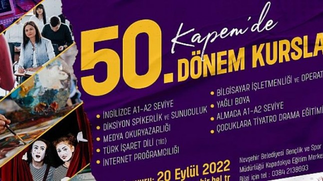 Nevşehir Kapem’de 50. Dönem Kursları İçin Kayıtlar Başladı