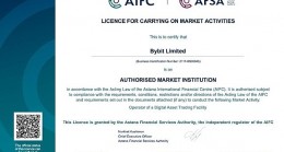 Bybit'e Astana Finansal Hizmet Otoritesi AFSA'dan tarafından Kazakistan'da Yetkili Piyasa Kurumu olarak Dijital Varlık Ticareti Tesisi İşletme ve Gözetim Sağlama lisansı