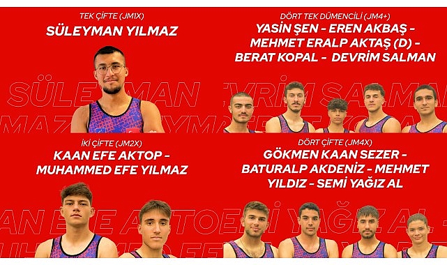 12 Sporcu ve 4 ekip ile katılacağımız yarışlarda Kürek Milli