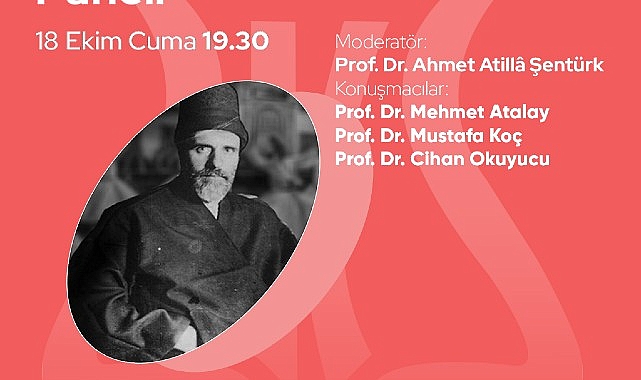 Tâhir’ül-Mevlevî paneli, 18 Ekim Cuma akşamı Zeytinburnu Kültür Sanat’ta gerçekleşecek.