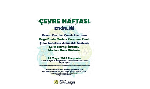 Buca Belediyesi, Çevre Haftası kapsamında çeşitli etkinliklere ev sahipliği yapacak.