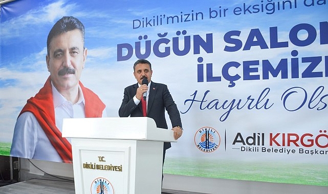 Dikili Belediyesi öz kaynaklarıyla yapımı tamamlanan Açık Kapalı Düğün Salonu