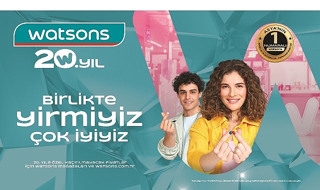 Türkiye’nin ilk sağlık ve güzellik perakendecisi Watsons, bu yıl Türkiye’deki 20.