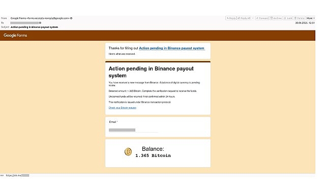 Kaspersky araştırmacıları, kripto kullanıcılarını hedef almak için Google Forms'u kullanan