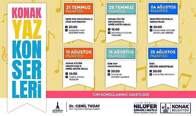 Konak Belediyesi’nin, İzmir Büyükşehir Belediyesi iş birliğiyle düzenlediği Konak Yaz