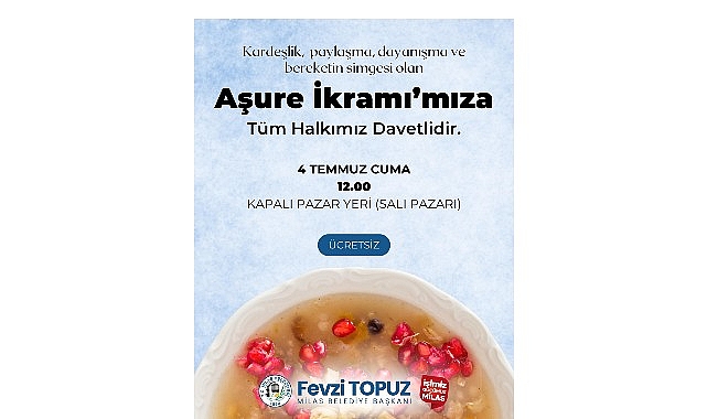 Milas Belediyesi birlik, beraberlik ve paylaşmanın en güzel simgelerinden olan