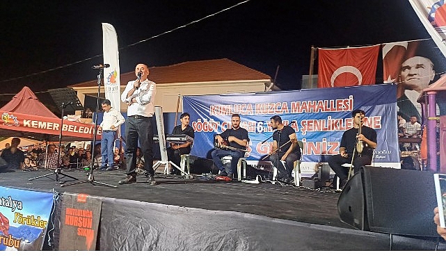 Kemer Belediye Başkanı Necati Topaloğlu, Kuzca Mahalle Muhtarlığı tarafından düzenlenen