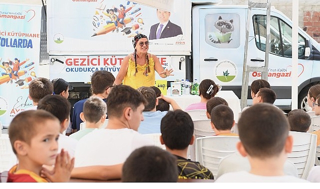 Osmangazi’nin merkeze uzak kırsal mahallerindeki çocukları kitap ile buluşturan Gezici