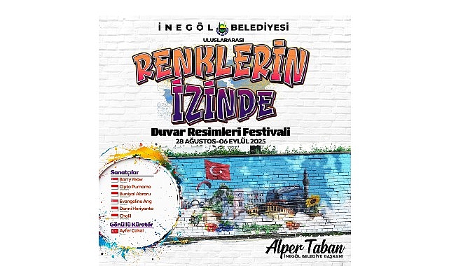 İnegöl Belediyesi, 10 gün sürecek “Uluslararası Renklerin İzinde Duvar Resimleri