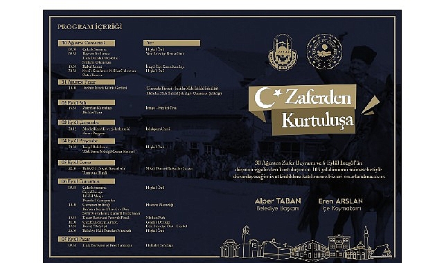 İnegöl’de 30 Ağustos Zafer Bayramı’yla başlayıp 6 Eylül İnegöl’ün düşman