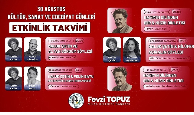 Milas Belediyesi tarafından düzenlenecek etkinliklerle Kültür, Sanat ve Edebiyat’ın kalbi