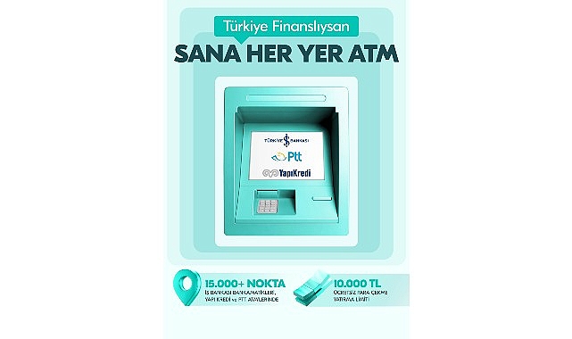 Türkiye Finans müşterileri, artık İş Bankası Bankamatik’lerinden masrafsız bir şekilde