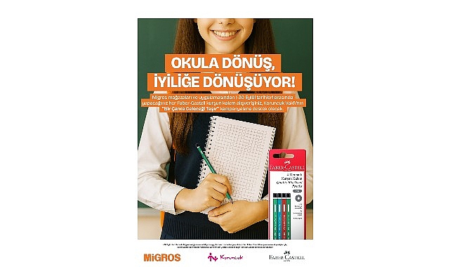 Migros ve Faber-Castell, Koruncuk Vakfı’nın “Bir Çanta Geleceği Taşır” kampanyasına