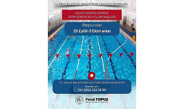 Milas Belediyesi bünyesinde bulunan kapalı yüzme havuzu seanslarında kış dönemi