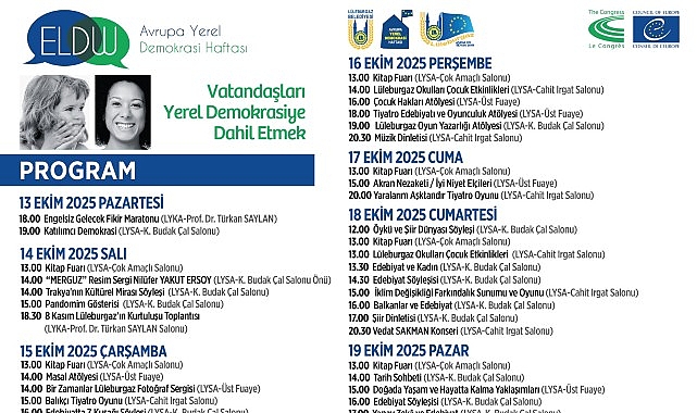 Lüleburgaz’da Avrupa Yerel Demokrasi Haftası etkinlikleri 13-25 Ekim tarihleri arasında
