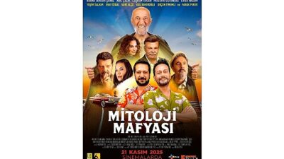 Komedi dolu macera filmi “Mitoloji Mafyası”nın renkli ve enerjik afişi
