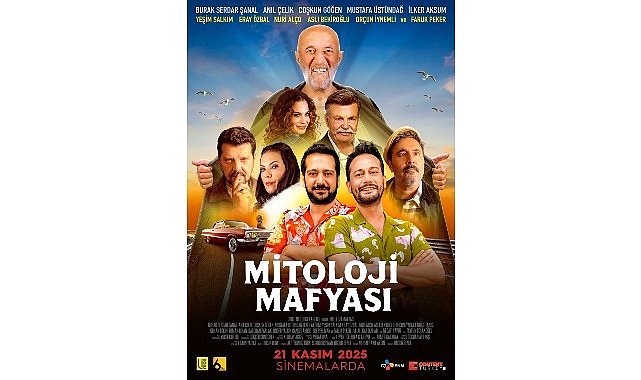 Komedi dolu macera filmi “Mitoloji Mafyası”nın renkli ve enerjik afişi