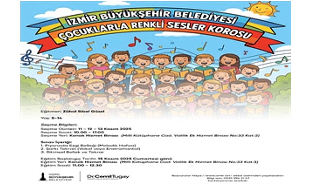 İzmir Büyükşehir Belediyesi, çocuklar için “Çocuklarla Renkli Sesler Korosu”nu hayata