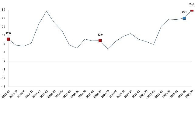      İnşaat üretimi yıllık %29,9 arttı 