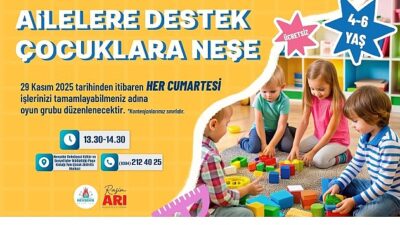 Nevşehir Belediyesi’nin çocuklara özel oluşturduğu “Ailelere Destek Çocuklara Neşe” oyun