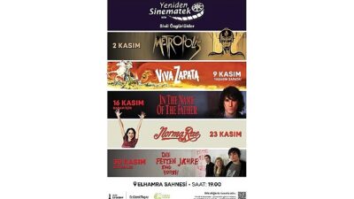 İzmir Büyükşehir Belediyesi Yeniden Sinematek, kasım ayı boyunca her pazar