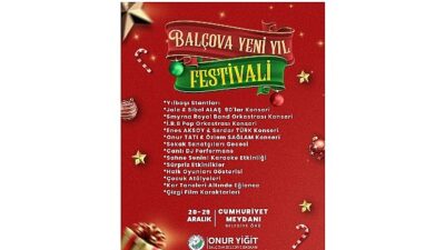 Balçova Belediyesi tarafından düzenlenen Balçova Yeni Yıl Festivali düzenliyor.