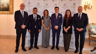 İtalya Büyükelçisi Giorgo Marropodi’nin ev sahipliğinde Venedik Sarayı’nda gerçekleştirilen lansman