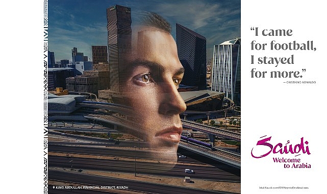 Suudi Arabistan’ın küresel marka elçisi Cristiano Ronaldo’nun yer aldığı “Futbol