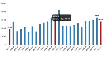      Türkiye genelinde Kasım ayında 141 bin