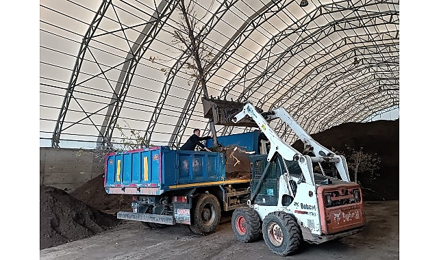 Kocaeli Büyükşehir Belediyesi fidanlığında gerçekleşen torf üretimi kentin yeşil alanlarına