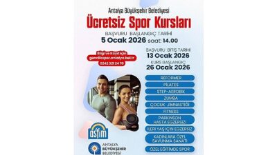      Antalya Büyükşehir Belediyesi'nin ücretsiz spor imkanı