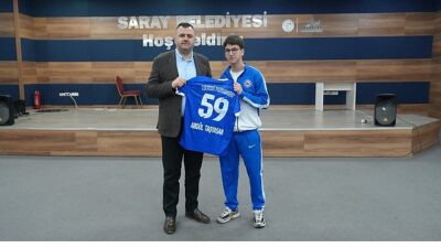 Saray Belediye Başkanı Abdül Taşyasan, Tekirdağ U-16 Ligi Şampiyonu Tekirdağ