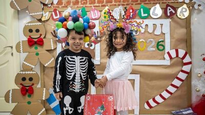 Bornova Belediyesi’nin Çocuk Oyun ve Aktivite Merkezlerinde düzenlenen yılbaşı etkinliklerinde,