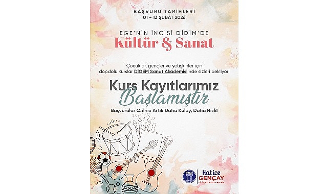 Didimlileri kültür, sanat ve sporla buluşturmayı amaçlayan Didim Belediyesi, resimden