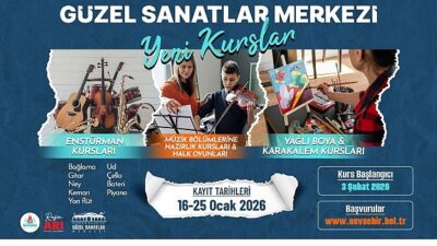 Nevşehir Belediyesi Güzel Sanatlar Merkezi’nde, çocuk ve gençler için yeni