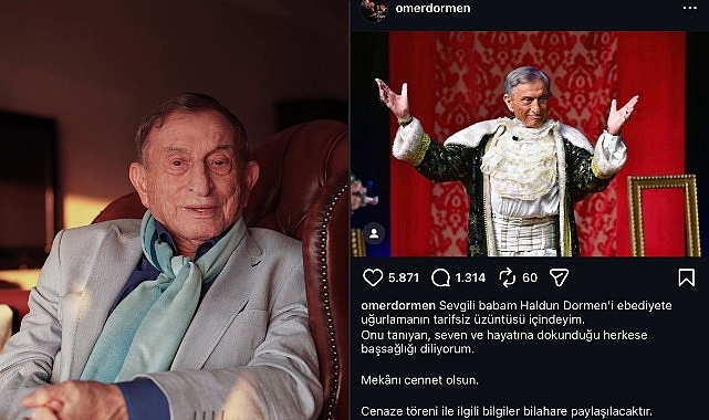 Türk tiyatrosunun duayen isimlerinden Haldun Dormen hayatını kaybetti.