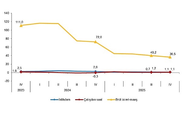      İstihdam endeksi yıllık %1,1 arttı 