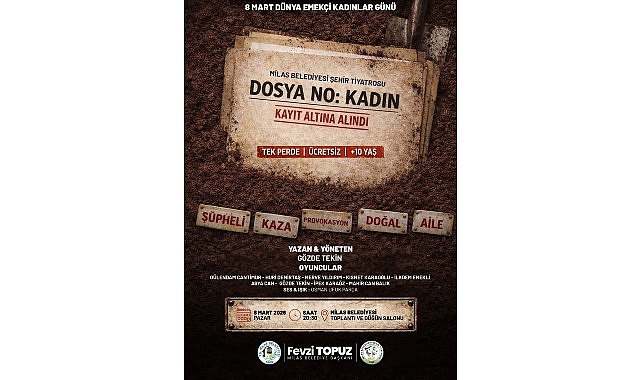 Milas Belediyesi Şehir Tiyatrosu, 8 Mart Dünya Kadınlar Günü’ne özel